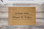 Personalised Coir Doormat - 46 Burder Street - Rachel & Colleen