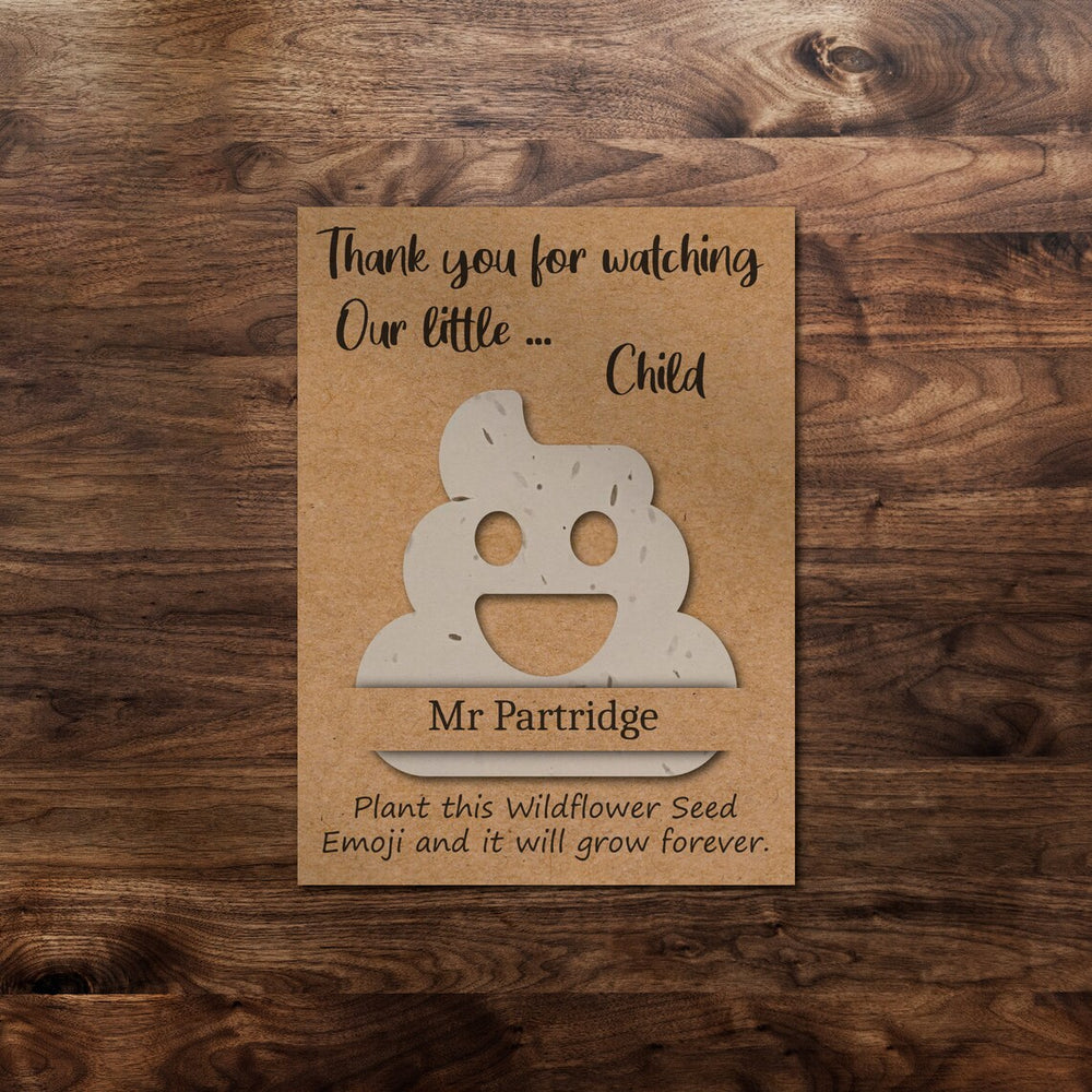 Personalised Teacher Gift Seeded Paper, Plantable Lecturer Gift Card Wildflower Seed Paper End of School Year Thank You
