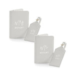 'Mr & Mrs' Passport Cover and Luggage Tag Set: Travel in Style Together