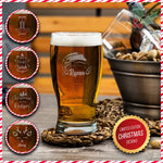 Festive Frosts: Personalised Christmas Pint Glasses