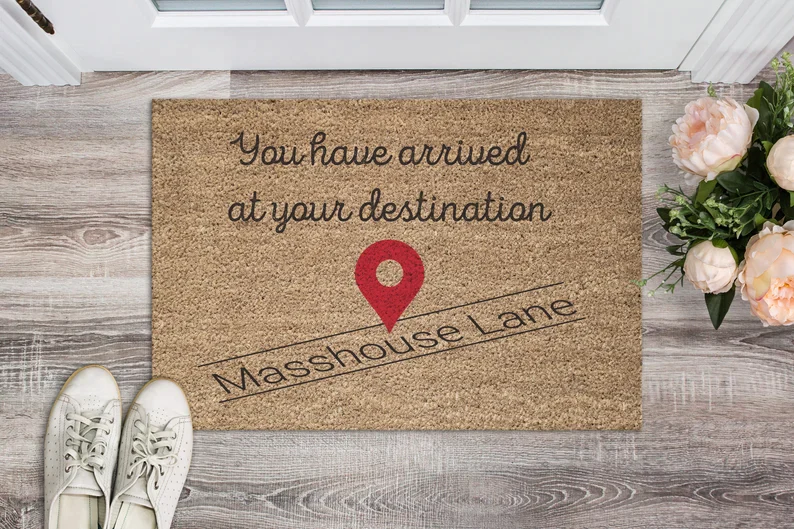 Destination Arrival - Masshouse Lane Personalised Coir Doormat