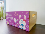 Personalised Printed Wooden Easter Egg Gift Crate, Basket Alternative Hamper Crate