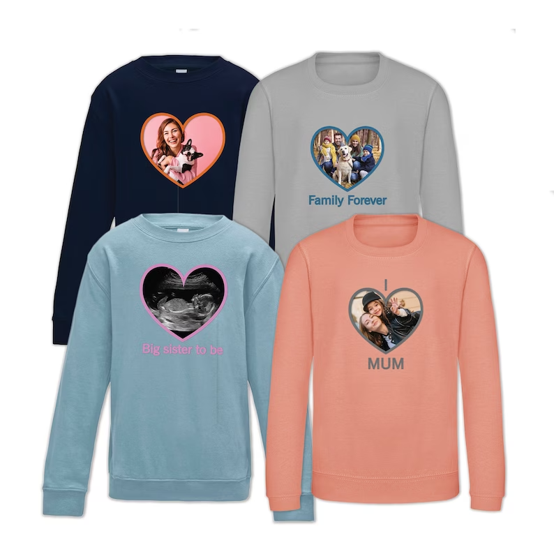 Heartfelt Warmth: Personalised Photo Heart Jumpers
