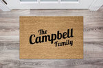 Personalised 'Campbell Family' Coir Doormat