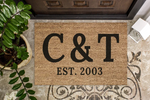 C&T Est. 2003 - Personalised Anniversary Coir Doormat