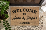 Welcome to Nana & Papa's House - Personalised Coir Doormat