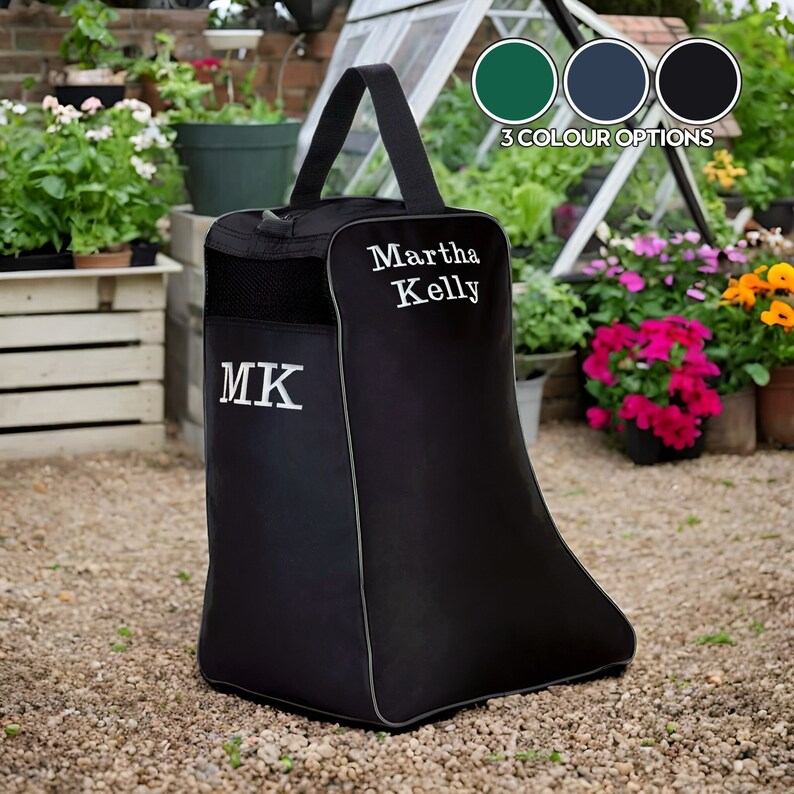 Personalised Embroidered Welly Boot Bag Muddy Wellies Storage