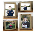 Personalised First School Day Uni Graduation Photo Frame | Laser Engraved Wooden Custom Gift | Any Text | 3 Sizes | Landscape or Portrait