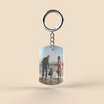 Personalised Acrylic Photo Keychain - Dog Tag Style