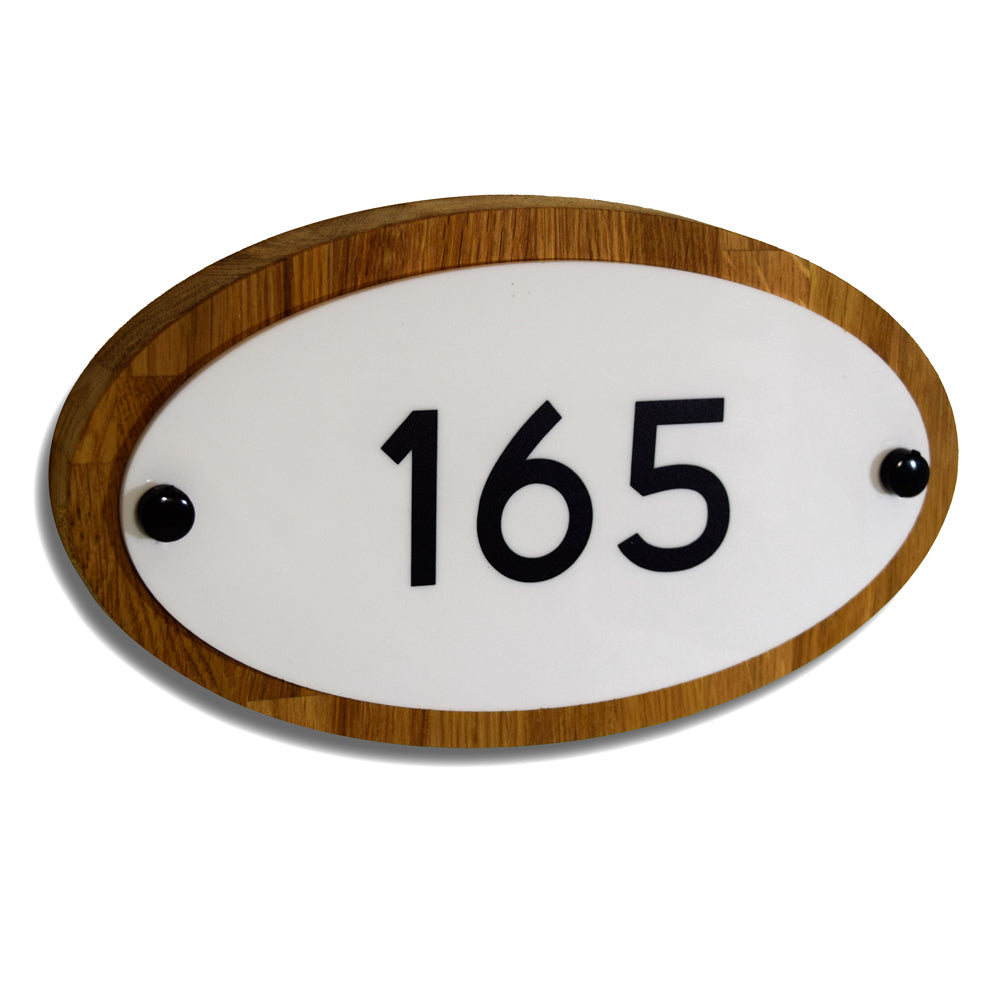 Floral Classic Acrylic House Sign / Plaque Door Number 1 - 999 - View #5