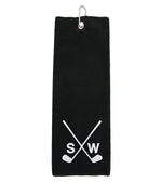 Master the Green: Personalized Crossed Clubs Golf Towel