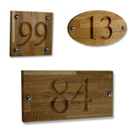 Personalised V Carved Wood House Gate Sign Plaque Door Number Personalised Name Plate