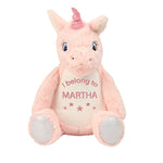 Spellbound Snuggles: Personalised Pink Unicorn Teddy Bear