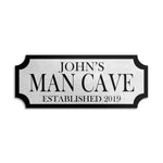 Personalised High Quality Aluminium Man Cave Wall Sign