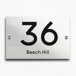 15cm x 10cm Acrylic Glass Effect Door House Gate Sign Plaque Number Personalised Name Plate