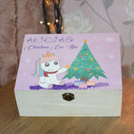 Enchanted Unicorn Wooden Christmas Eve Box – Magical Custom Xmas Keepsake 🦄🎄