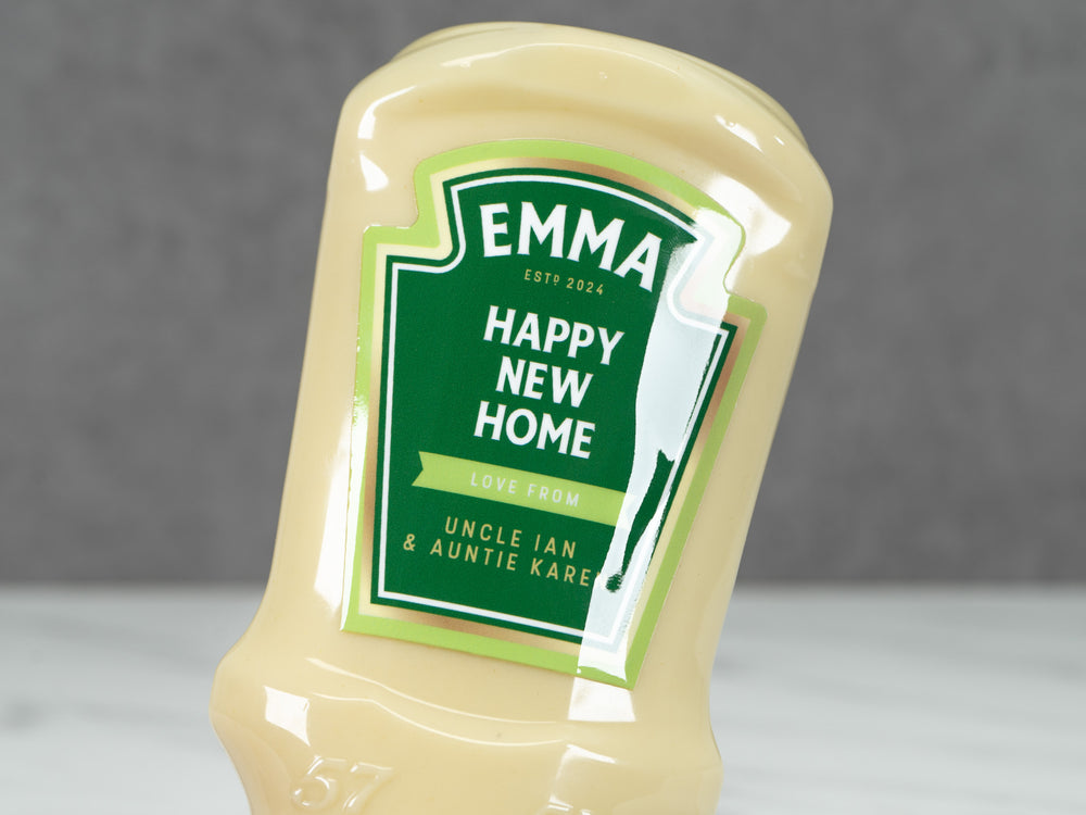 Personalised Salad Cream Bottle Label Sticker – Custom Funny Gift for Birthday or Housewarming – Fits Most Heinz Bottles – UV Printed Vinyl