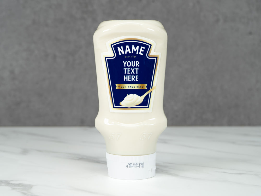 Personalised Mayonnaise Bottle Label Sticker – Custom Funny Gift for Birthday or Anniversary – Fits Most Heinz Bottles – UV Printed Vinyl