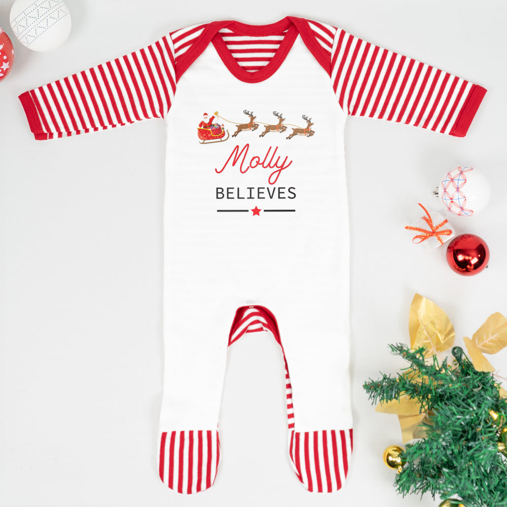 Personalised matching family Christmas pyjamas - Initial with antlers