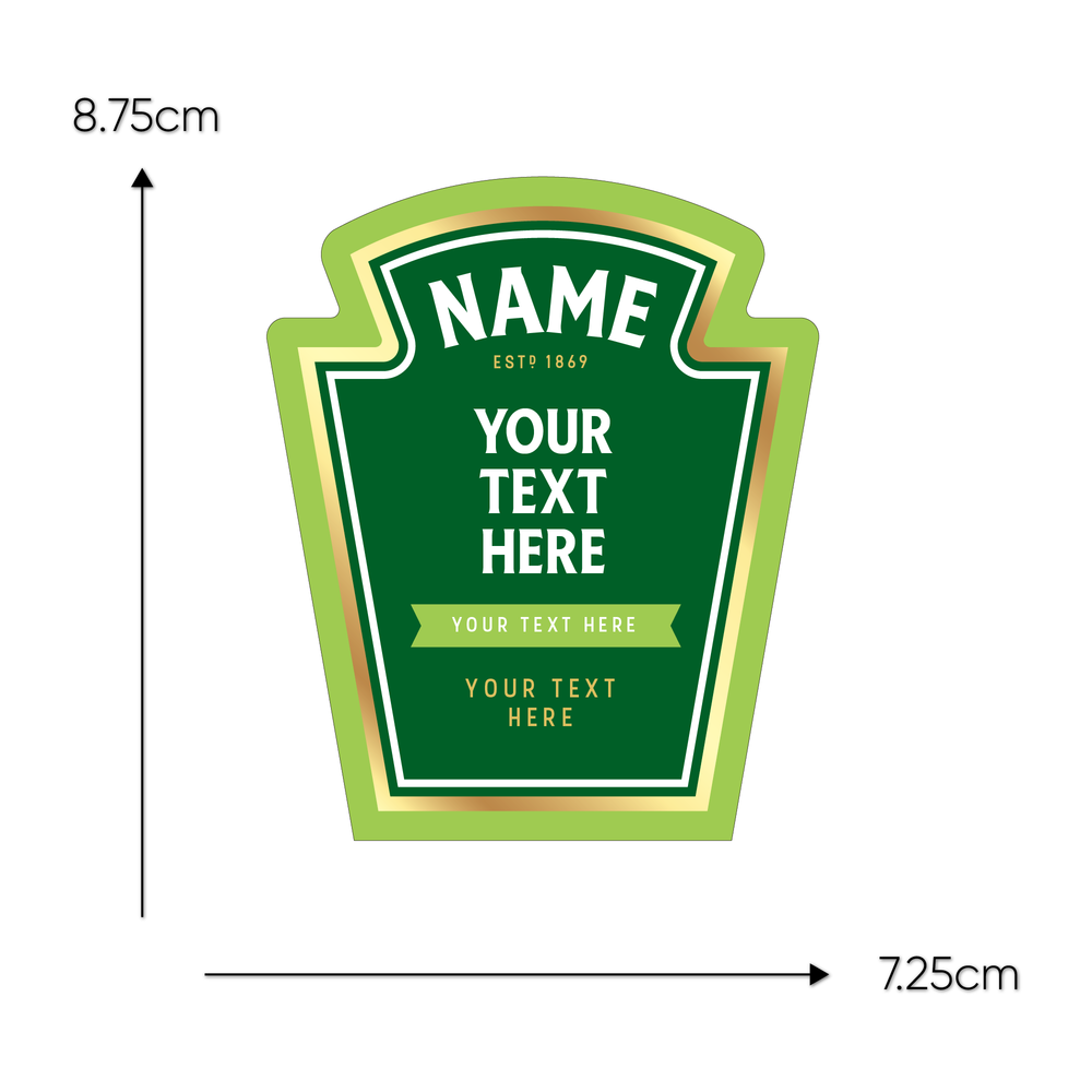 Personalised Salad Cream Bottle Label Sticker – Custom Funny Gift for Birthday or Housewarming – Fits Most Heinz Bottles – UV Printed Vinyl