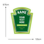 Personalised Salad Cream Bottle Label Sticker – Custom Funny Gift for Birthday or Housewarming – Fits Most Heinz Bottles – UV Printed Vinyl