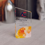 Angled Top Award Trophy – Custom Corporate Recognition Gift with Marble Base