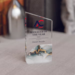 Angled Top Award Trophy – Custom Corporate Recognition Gift with Marble Base