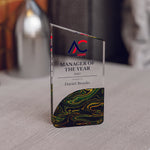 Angled Top Award Trophy – Custom Corporate Recognition Gift with Marble Base