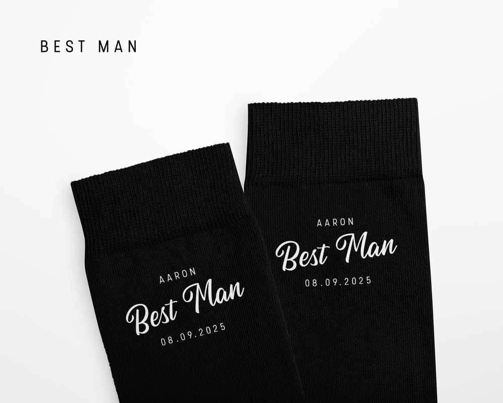 Personalised Men's Wedding Socks | Unique Wedding Gift for the Groom, Best Man & MORE STYLES