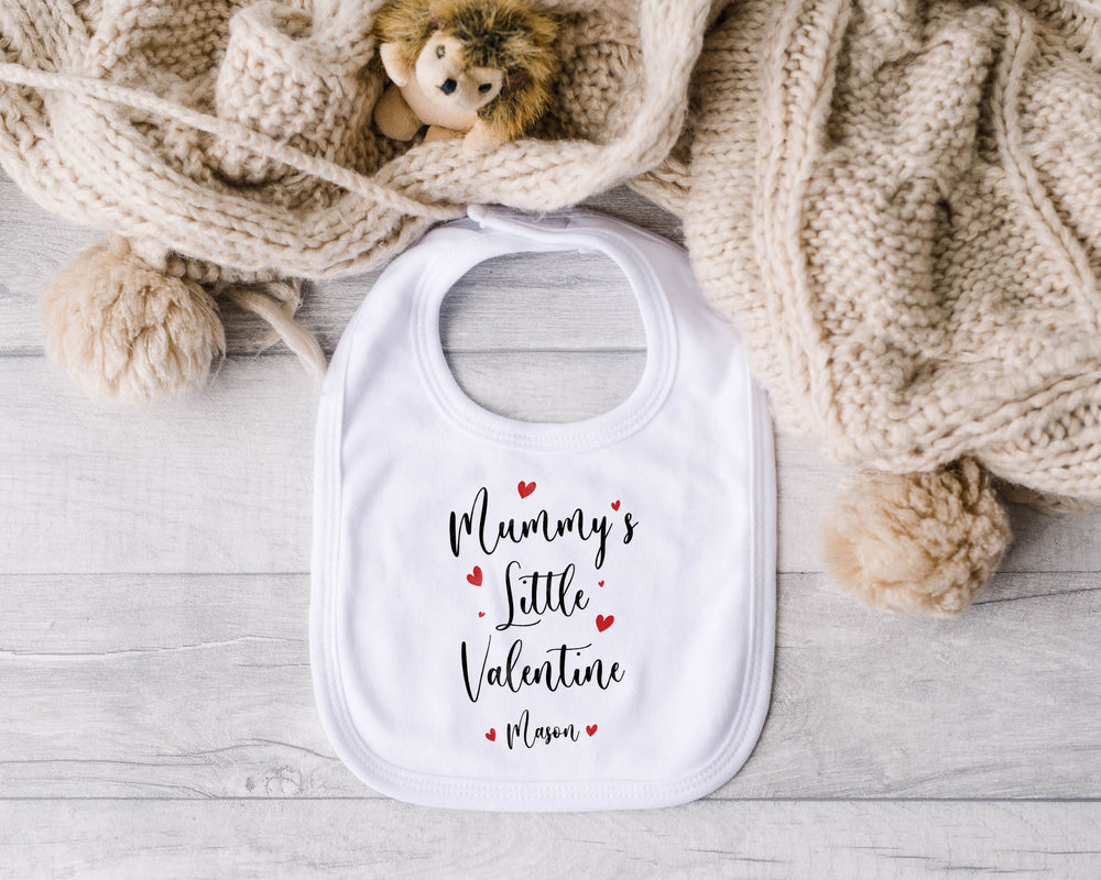 Personalised Valentine's Baby Outfit (Babygrow Sleepsuit Vest Bib | Mummy's/ Daddy's Little Valentine )