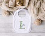 Personalised Baby Vest, Sleepsuit, or Bib – Custom Name with Initial Design