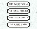 Personalised Vintage Family Name Street Sign