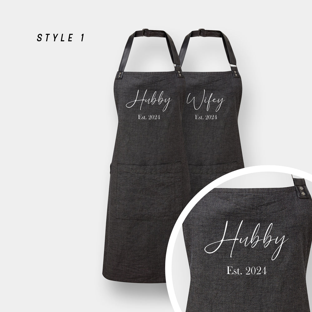 Personalised Couples Aprons – Custom Aprons for Cooking Enthusiasts