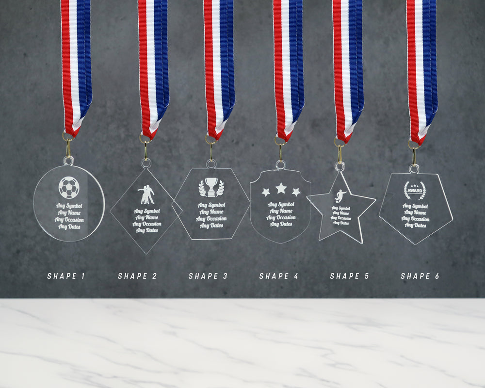 Personalised Acrylic Medal – Custom Sports Award – Runner-Up or Achievement Medal – Trophy Alternative for Events & Ceremonies
