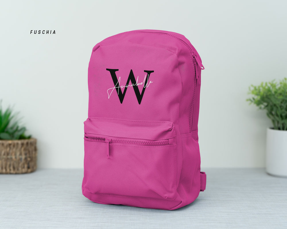 Personalised Monogram Backpack for Kids – Custom Back to School Accessory (Style 3)