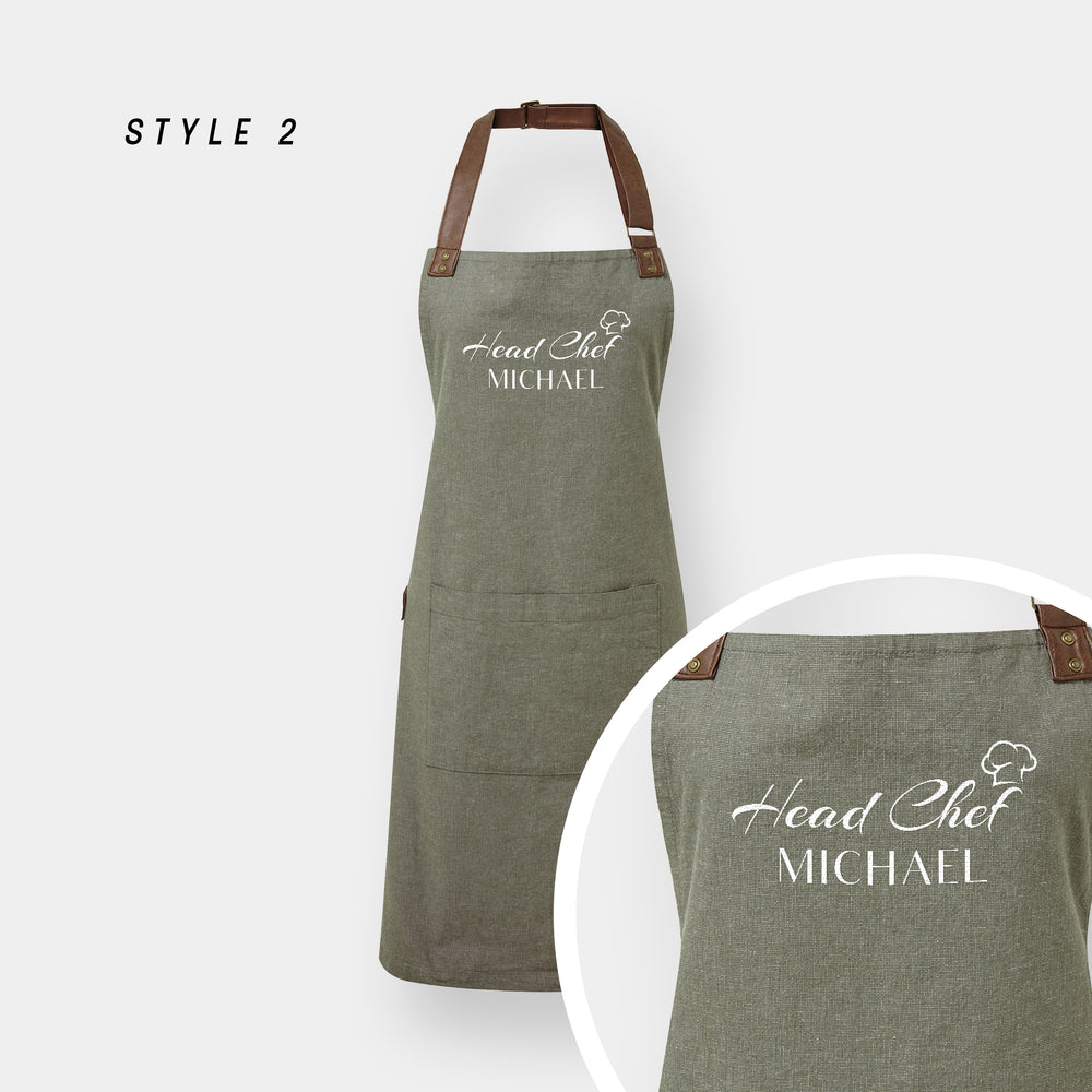 Personalised Apron – Stylish Cooking Apron with Custom Name