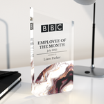 Personalised Acrylic Trophy Award – Custom Corporate Recognition Gift with Marble Base