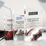 Personalised Acrylic Trophy Award – Custom Corporate Recognition Gift with Marble Base