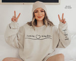 Personalised "I Wear My Heart on My Sleeve" Sweatshirt – Custom Names on Sleeve