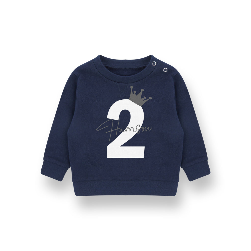 Personalised Birthday Name Age Baby & Toddler Sweater