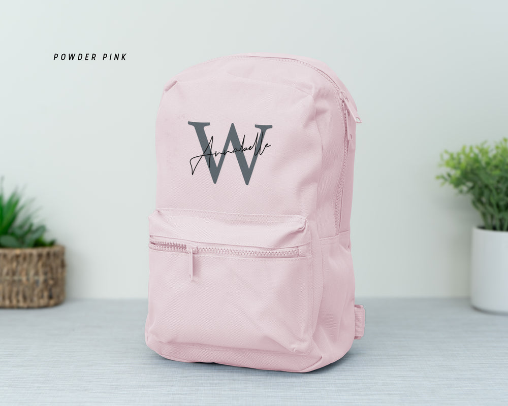 Personalised Monogram Backpack for Kids – Custom Back to School Accessory (Style 3)