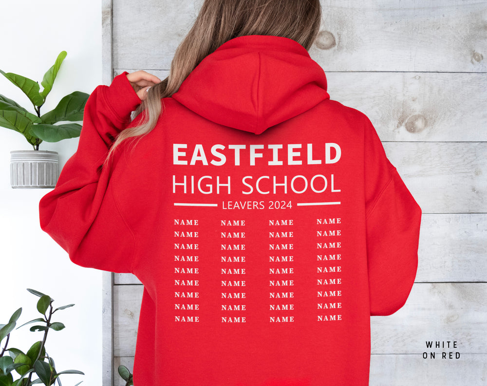 School Leavers Hoodie - Featuring School Name, Leavers 2024 Style C