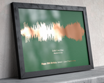 Personalised Gold Foiled Sound Wave Art | Custom Song & Artist | Available Framed