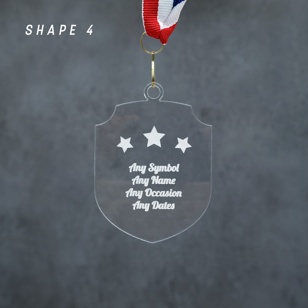 Personalised Acrylic Medal – Custom Sports Award – Runner-Up or Achievement Medal – Trophy Alternative for Events & Ceremonies