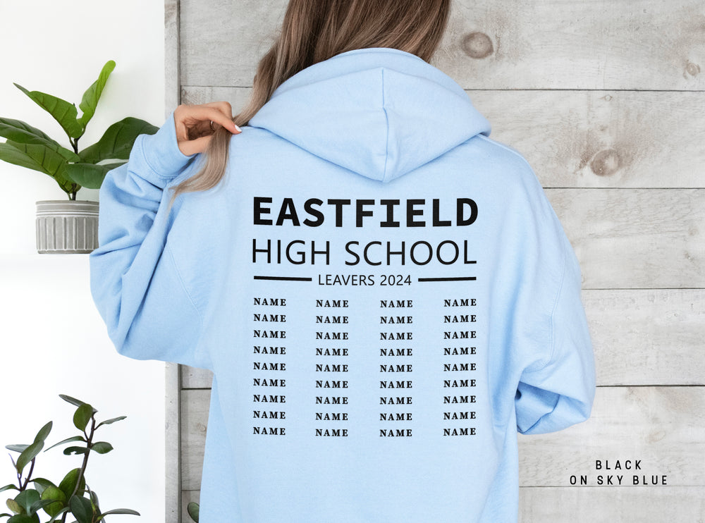 School Leavers Hoodie - Featuring School Name, Leavers 2024 Style C