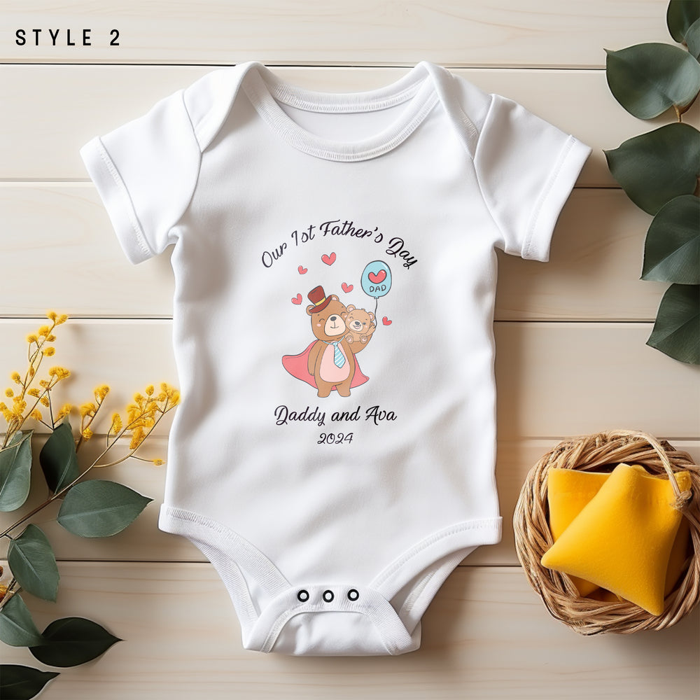 Personalised Father's Day Baby Vest – Soft Cotton, Ideal Gift for New Dad