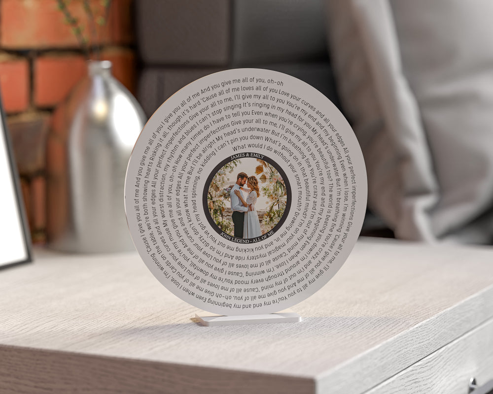 Personalised Song Lyric Disc with Photo | Custom Music Gift UK – Ever ...
