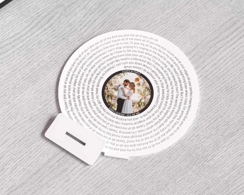 Personalised Song Lyric Disc with Photo | Custom Music Gift UK – Ever ...