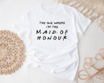 Personalised Hen Party T-Shirts – "The One Where" Theme for Team Bride (Style 4)