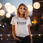 Personalised Hen Party T-Shirts – Team Bride & Bridesmaid Shirts (Style 2)